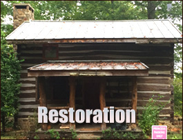 Historic Log Cabin Restoration  Milwaukee, North Carolina
